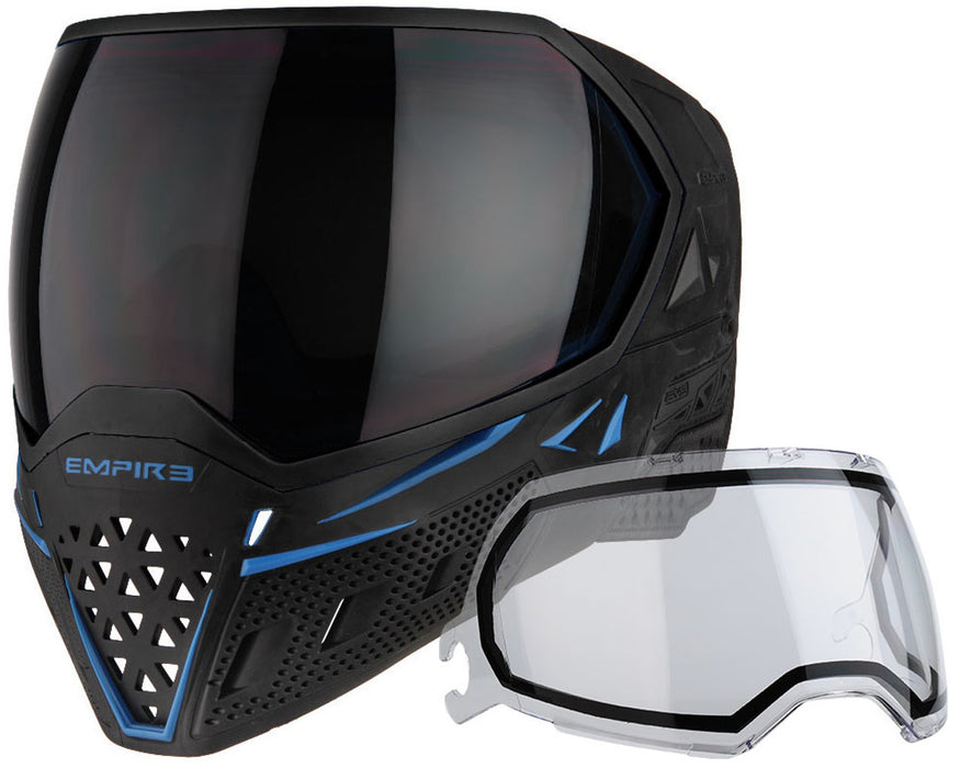 EMPIRE EVS PAINTBALL MASK W/ ADDITIONAL LENS - BLACK/NAVY (21726)
