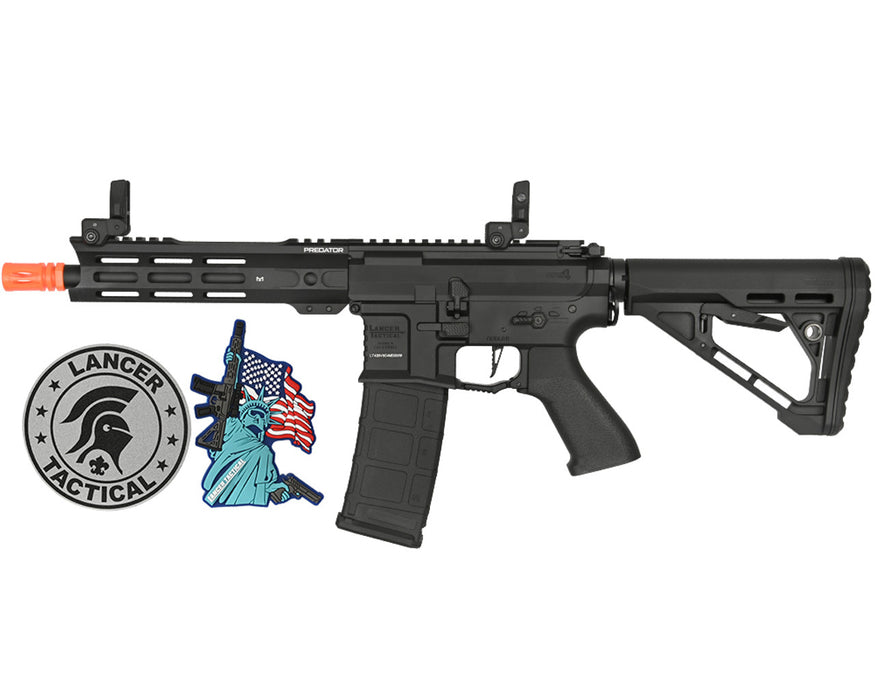 Lancer Tactical Gen 4 Predator Delta 8.25" CQB AEG w/ Nebula II ETU - Black (LT-42BV8-G4-ME)