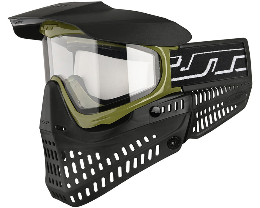JT ProFlex Paintball Mask - Olive/Black W/ Clear Thermal Lens -(23134)
