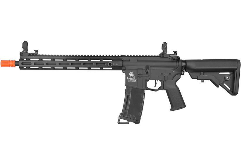 Lancer Tactical Gen 3 Hellion M-LOK 13" Airsoft M4 AEG Rifle W/Crane Stock - (Black)