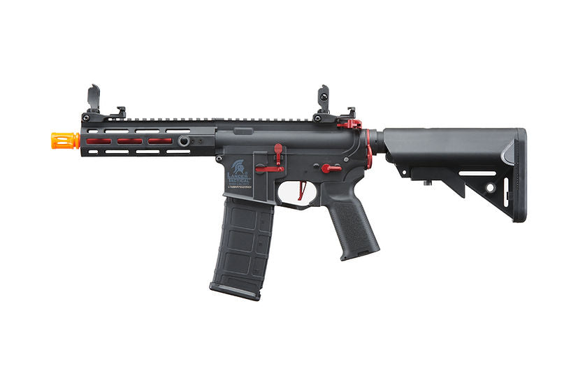 Lancer Tactical Gen 2 Hellion M-LOK 7" Airsoft M4 AEG (Color: Black & Red)(Battery and Charger Included)
