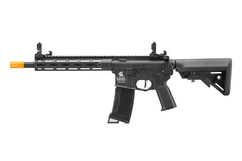 Lancer Tactical Gen 3 Hellion M-LOK 10" Airsoft M4 AEG Rifle W/Crane Stock W/7.4Lipo Battery+Charger Bundle - (Black)