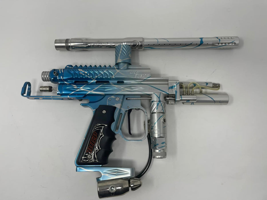 Limited Edition Used Cold Fusion Autococker - Gloss Blue to Clear Fade Splash