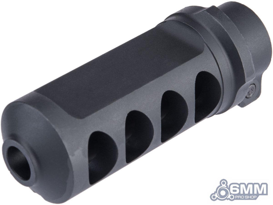 6mmProShop Full CNC Style Muzzle Brake for M107A1 Series Airsoft Sniper Rifles (Color: Black)