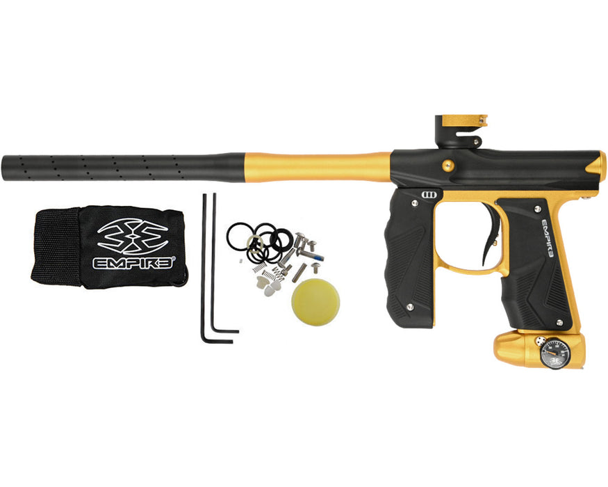 Empire Mini GS Paintball Gun w/ 2 Piece Barrel - Dust Black/Dust Gold (17354)