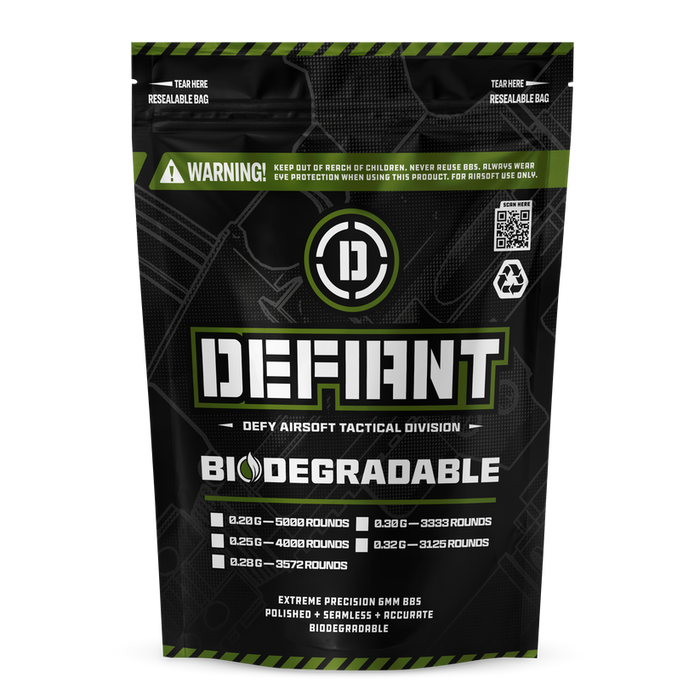 Defy Defiant Biodegradable Grade Airsoft BB's