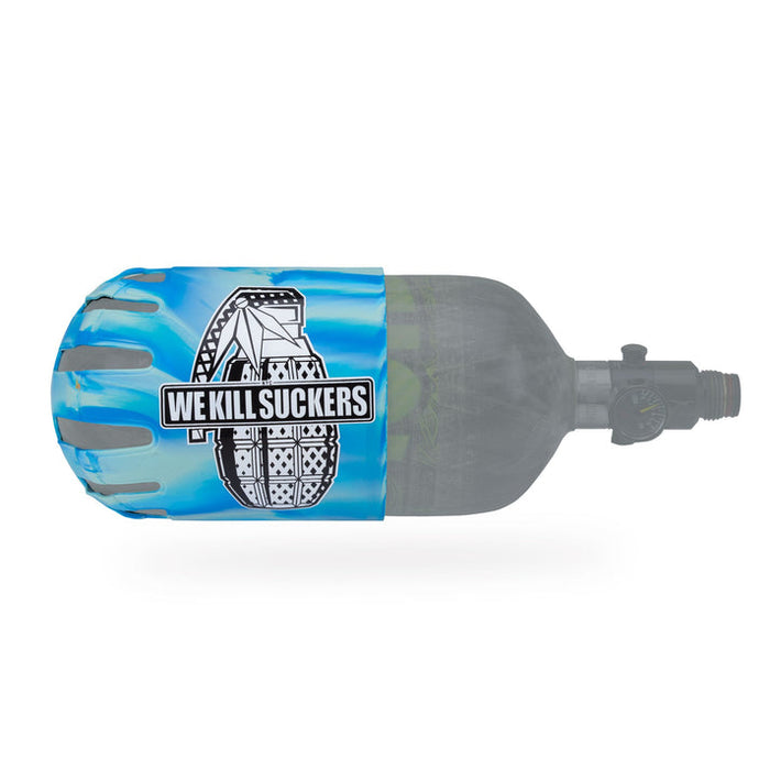 Bunkerkings Knuckle Butt Tank Cover - WKS We Kill Suckers Grenade Cyan