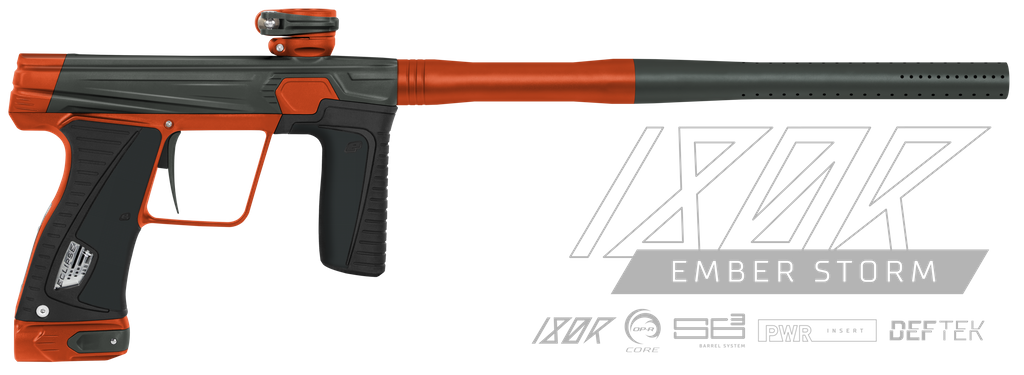 PLANET ECLIPSE GTEK 180R PAINTBALL GUN - EMBER STORM GREY/ORANGE