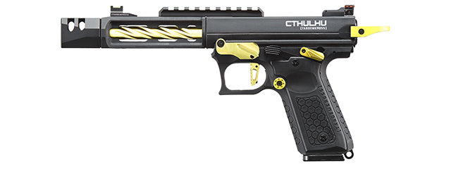 Lancer Tactical Tandemkross CTHULHU Gas Blow Back Airsoft Pistol - (Black/Gold)