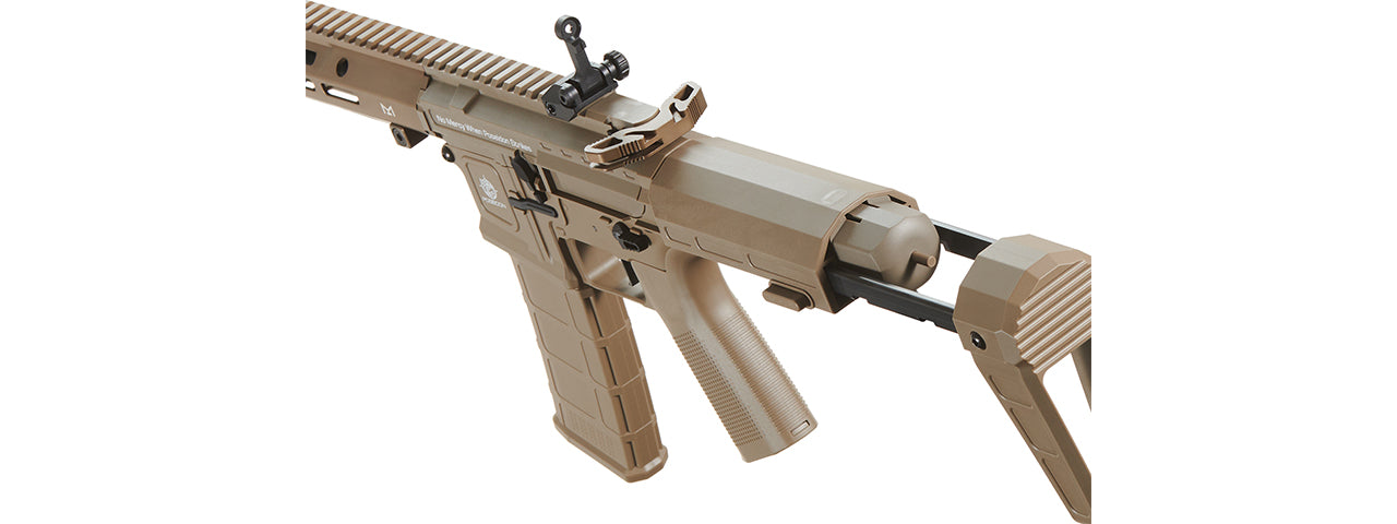 Poseidon Punisher 9" PDW AEGR Rifle w/ Medusa Mosfet - (Tan)