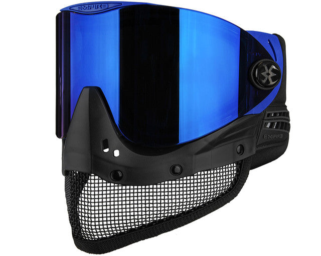 Empire E-Mesh Airsoft Mask - Blue W/ Blue Mirror Lens