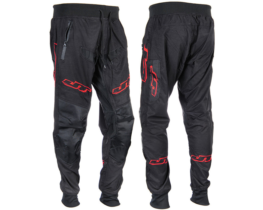 JT Pro Jogger Paintball Pants - Black Grunge Red