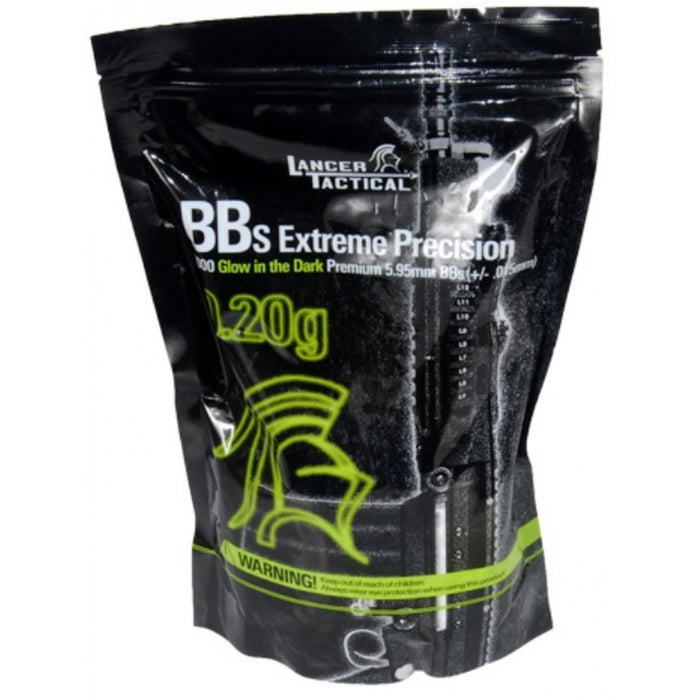Lancer Tactical Glow-In-The-Dark Green Tracer 4,000 Round Airsoft BBs