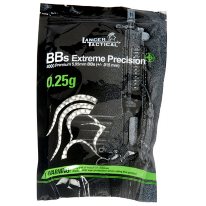 Lancer Tactical Pro Series 4000 Round 0.25g Seamless Airsoft BBs (Color: White)