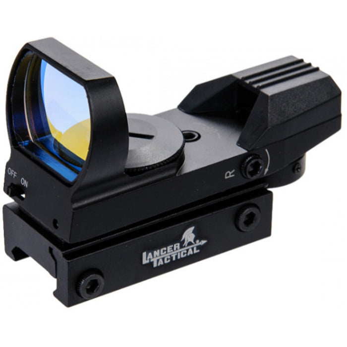 Lancer Tactical 4-Reticle Red/Green Dot Reflex Sight (Color: Black)