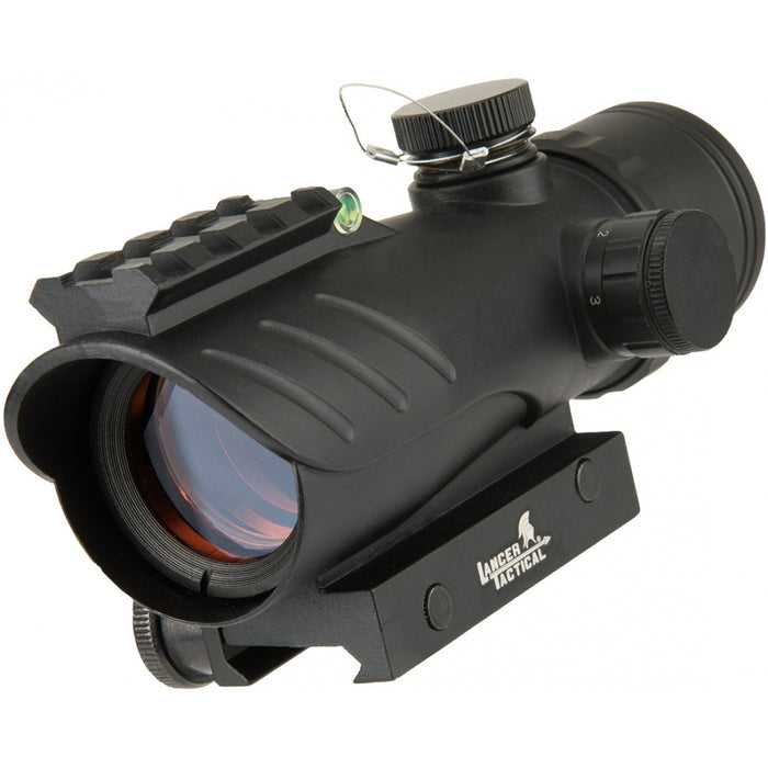 Lancer Tactical Enclosed Red Dot Sight w/ Top Optic Rail (Black)