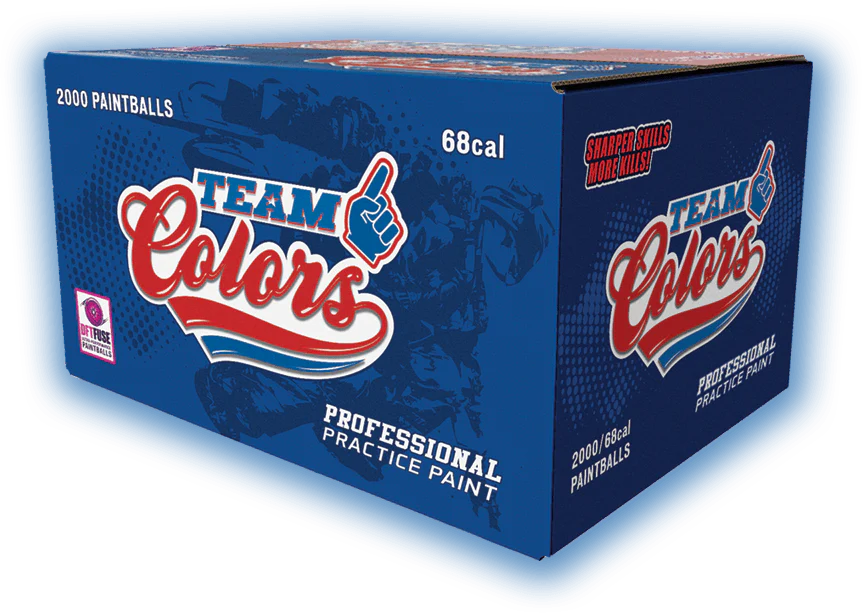 Team Colors 2,000 Round Paintball Case - SC Village Approved ( .68 Caliber )