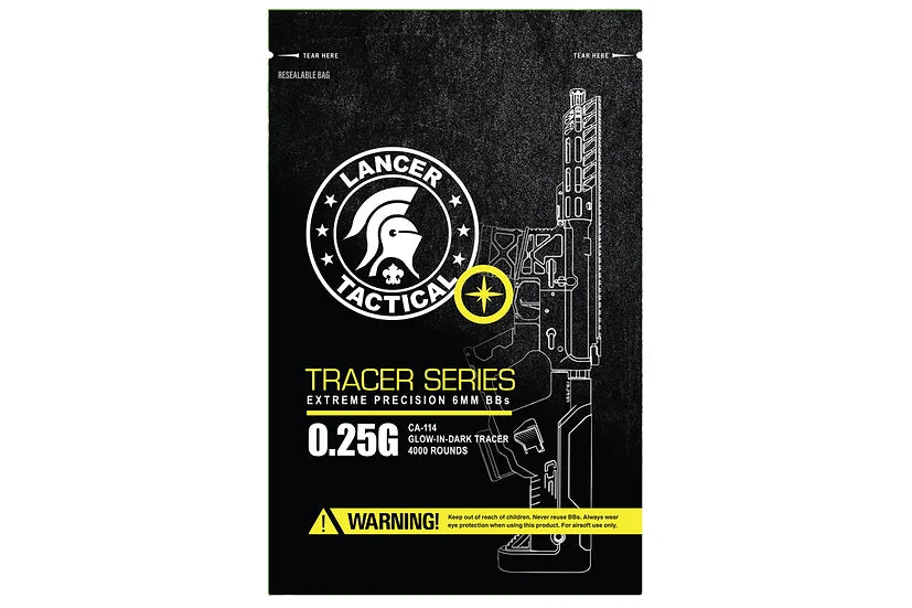 Lancer Tactical Glow-In-The-Dark Green Tracer 4,000 Round Airsoft BBs