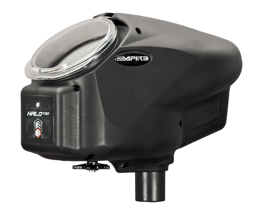 EMPIRE HALO TOO PAINTBALL HOPPER W/ BUILT-IN RIP DRIVE- Matte Black (38582)