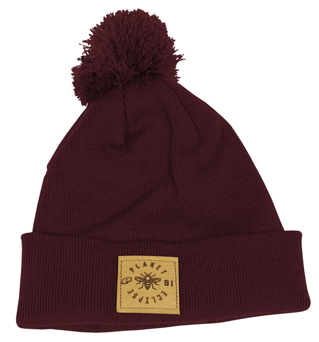 Eclipse Worker Pom Beanie - Burgundy