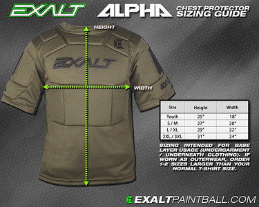 Exalt Alpha Chest Protector- Olive