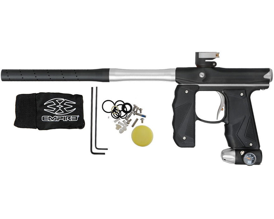 Empire Mini GS Paintball Gun w/ 2 Piece Barrel - Dust Black/Dust Silver (17369)