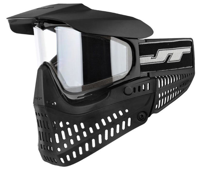 JT ProFlex Paintball Mask - Black/Black W/ Clear Thermal Lens -(23120)