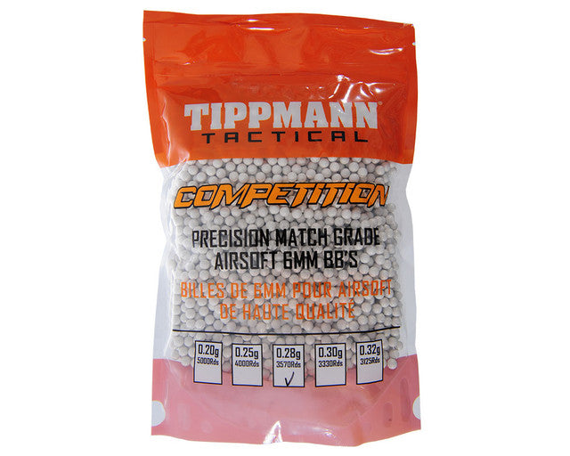 Tippmann Tactical .28g Competition Airsoft BB's - 3,570 Rounds - White (65525)