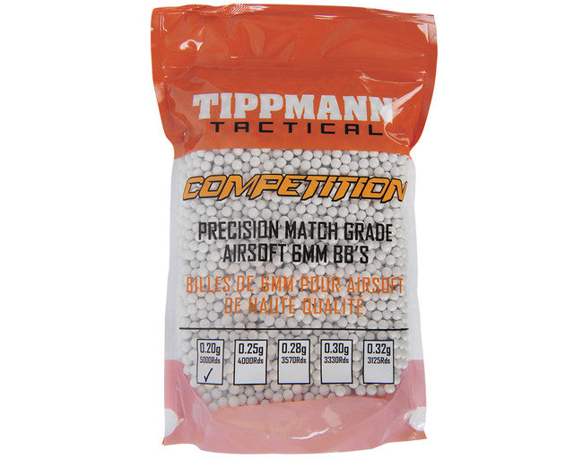 Tippmann Tactical .20g Competition Airsoft BB's - 5,000 Rounds - White (65523)