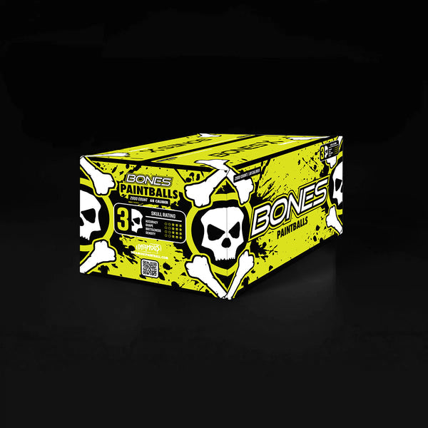 Infamous PRO DNA Bones 2,000 Round Paintball Case - Yellow Fill