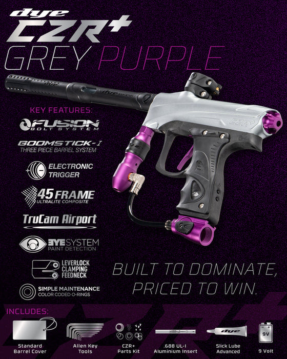 Dye Rize CZR+ Paintball Gun - Grey/Purple