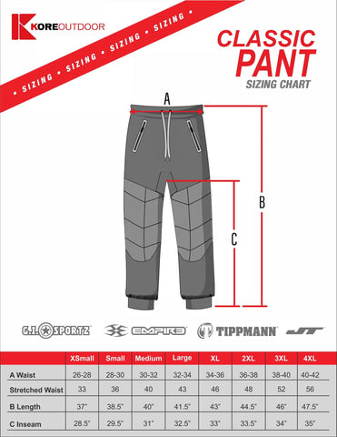 JT Classic Paintball Pants - Red/Blue/Black