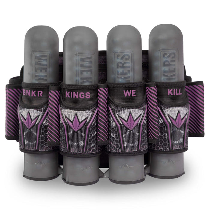 Bunkerkings Fly2 Pack Paintball Harness - 4+7 Purple Skull