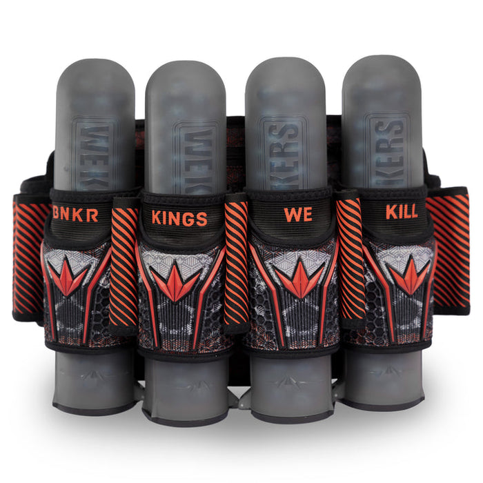 Bunkerkings Fly2 Pack Paintball Harness - 4+7 Red Skull