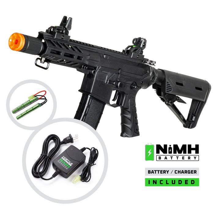 Hostile AEG Kit - RAZE CQB AEG Airsoft Gun +(Includes 9.6v Nunchuck & Charger)