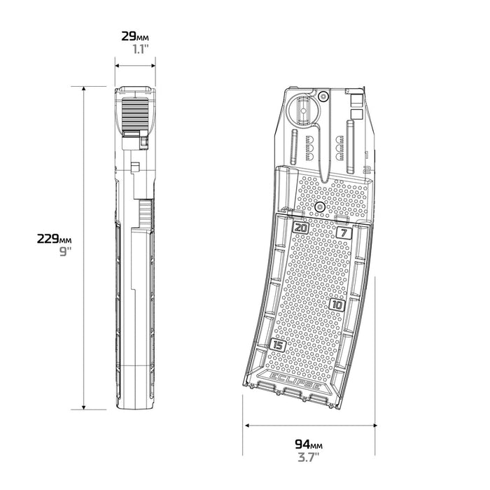 Planet Eclipse CF20 Continuous Feed 20 Round Pro Magazine