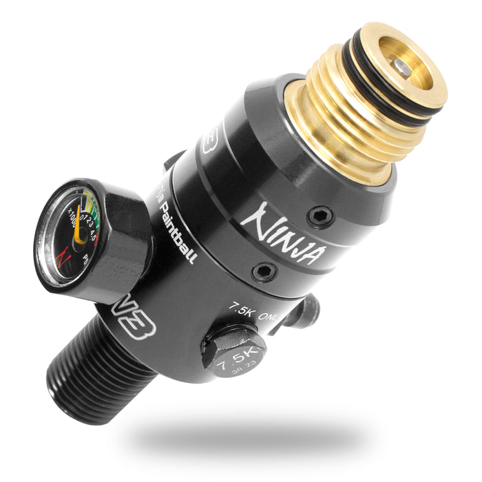 Ninja Pro V3 Adjustable Tank Regulator - Brass/Black - 4500 PSI