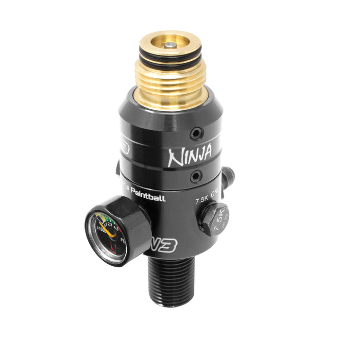 Ninja Pro V3 Adjustable Tank Regulator - Brass/Black - 4500 PSI