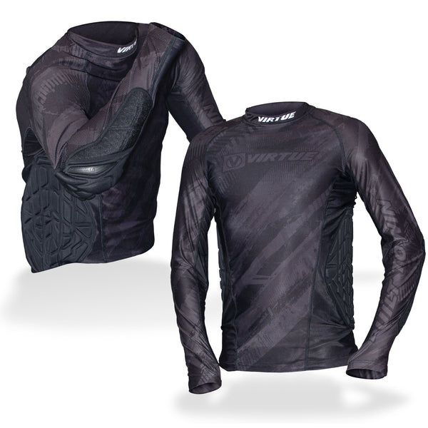 Virtue Breakout Padded Compression Long Sleeve Paintball Shirt - Black