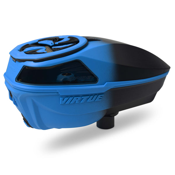 Virtue Spire V Paintball Loader - Cyan Black Fade