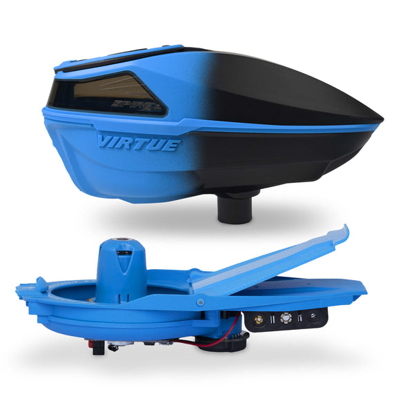 Virtue Spire V Paintball Loader - Cyan Black Fade