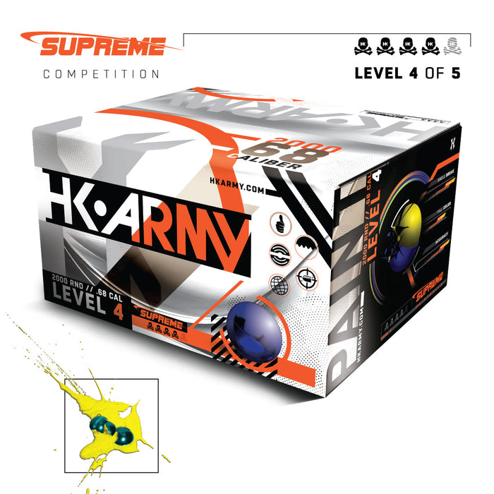 HK Army Supreme Level 4 Paintballs 2000 Rounds