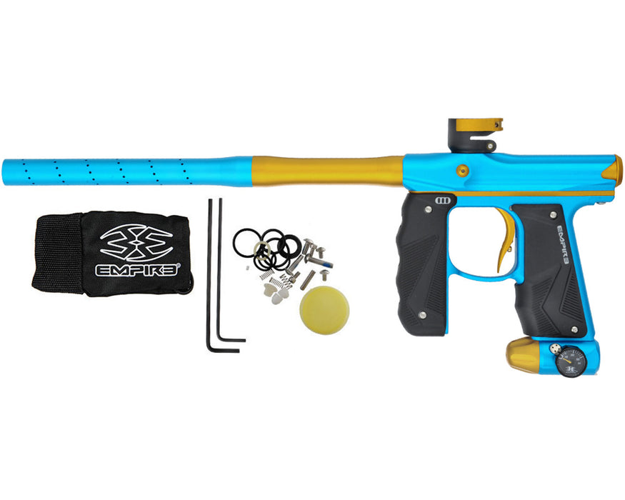 Empire Mini GS Paintball Gun w/ 2 Piece Barrel - Dust Light Blue/Dust Gold (17359)