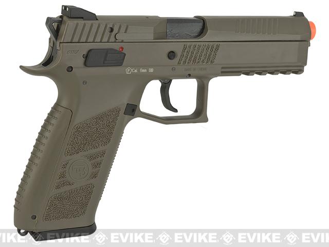 ASG CZ P-09 Sportsline Licensed Airsoft GBB Gas Blowback Pistol (Color: Dark Earth)