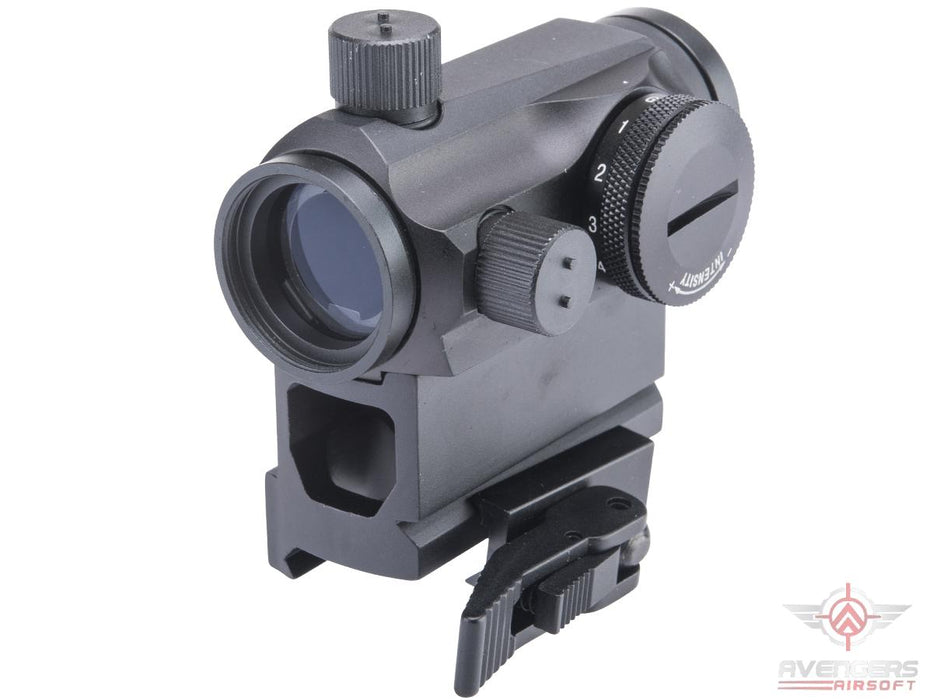 Avengers T1 Micro Reflex Red & Green Dot Sight / Scope w/ QD Riser (Color: Black)