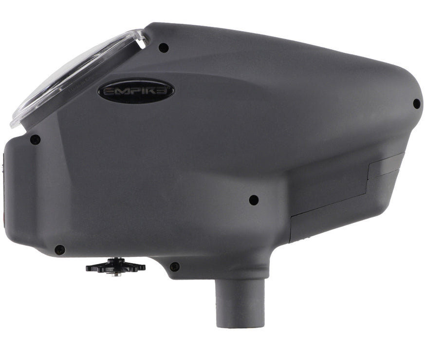 EMPIRE HALO TOO PAINTBALL HOPPER W/ BUILT-IN RIP DRIVE- Limited Edition Matte Gray - (38578)