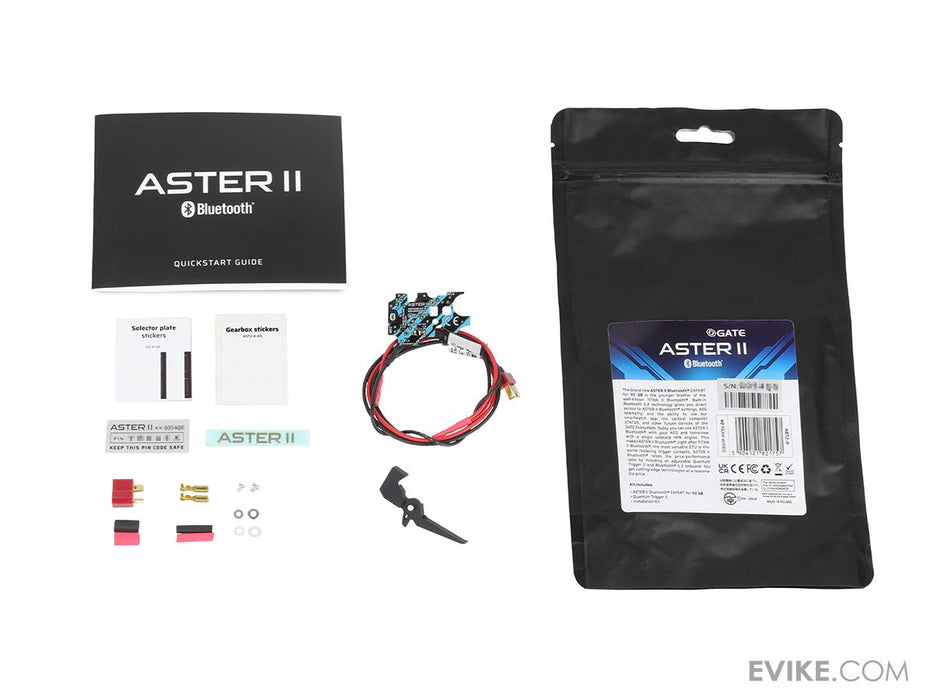 GATE ASTER II Bluetooth Airsoft Programmable ETU Module w/ Adjustable Quantum Trigger (Type: V2 & HPA / Expert / Rear Wired)