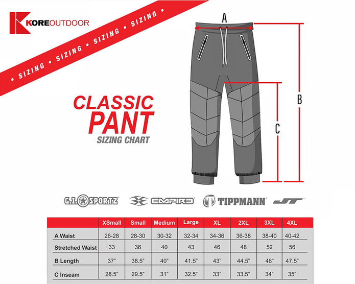 Empire Classic Paintball Pants - Black/Red