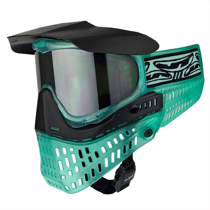 JT ProFlex Paintball Mask - Ice Series Teal W/Chrome Lens