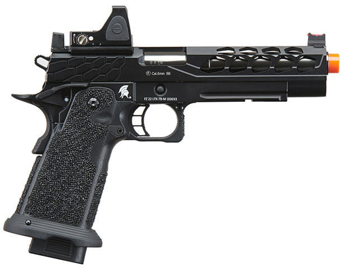 Lancer Tactical Stryk Hi-Capa 5.1 Gas Blowback Airsoft Pistol w/ Refle ...